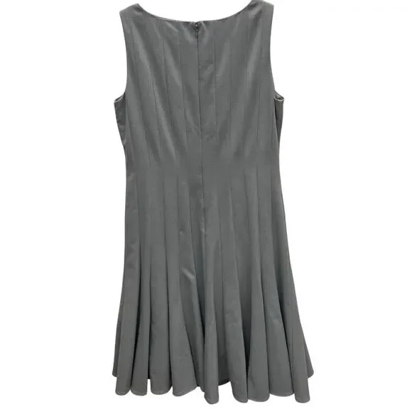 Calvin Klein Gray Sleeveless Fit-and-Flare Dress Size 12 - Picture 8 of 9